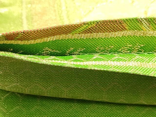 平和屋本店▼六通柄袋帯 正倉院花文 純金箔錦織 正絹 逸品 DABL7679sf
