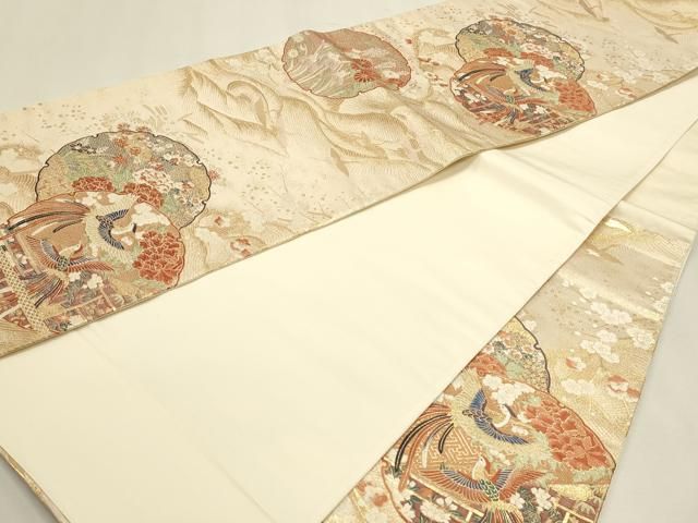 平和屋本店▼六通柄袋帯 九百錦 宴舜 本金箔 正絹 逸品 DABL7687sf