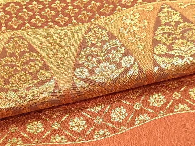平和屋本店▼西陣 神戸織物謹製 六通柄袋帯 神武 本金名物裂間道 証紙付き 正絹 逸品 DABL7815sf