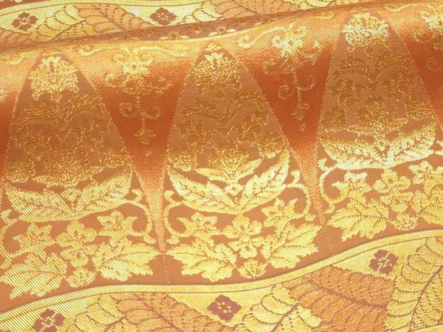 平和屋本店▼西陣 神戸織物謹製 六通柄袋帯 神武 本金名物裂間道 証紙付き 正絹 逸品 DABL7815sf
