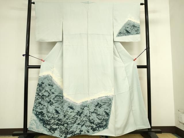 平和屋着物●訪問着 霞文 暈し染め 正絹 逸品 DABL9005op