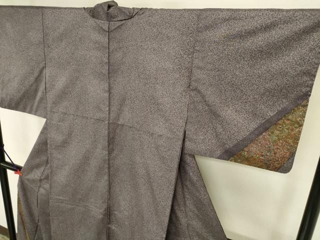 平和屋着物●本場縞大島紬 訪問着 染大島 更紗花文 正絹 逸品 DABL9008op