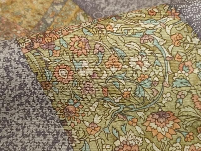 平和屋着物●本場縞大島紬 訪問着 染大島 更紗花文 正絹 逸品 DABL9008op