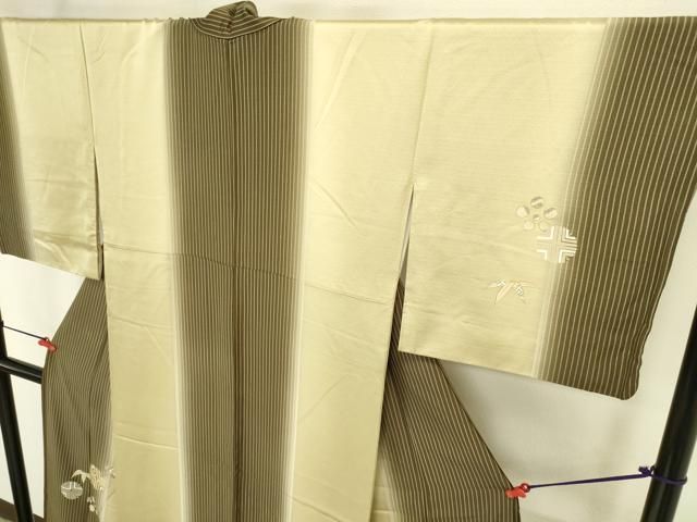 平和屋着物●訪問着 駒刺繍 吉祥文 暈し染め 金彩 正絹 逸品 DABL9009op