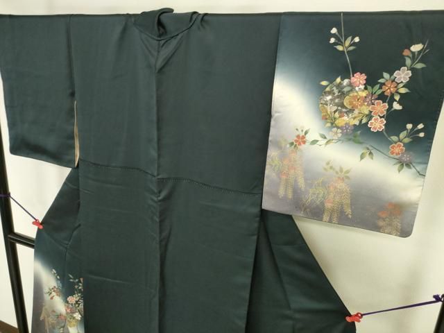 平和屋着物●訪問着 刺繍 雪輪花文 暈し染め 金銀彩 正絹 逸品 DABL9039op