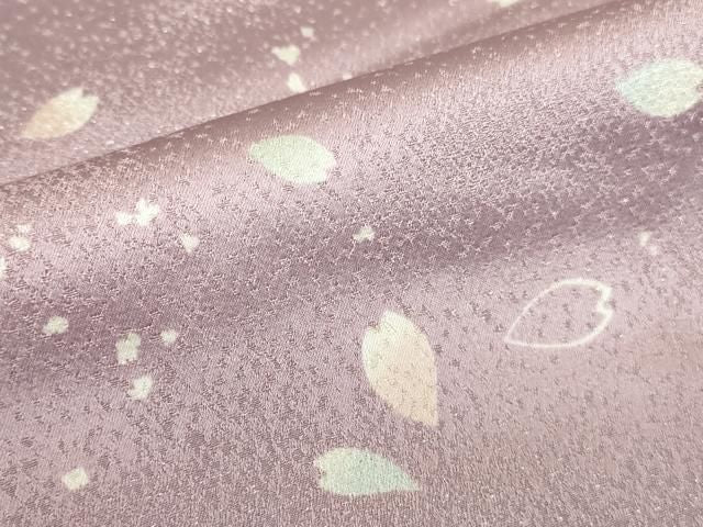 平和屋着物●上質な小紋 舞桜 暈し染め 銀通し地 正絹 逸品 DABL9043op