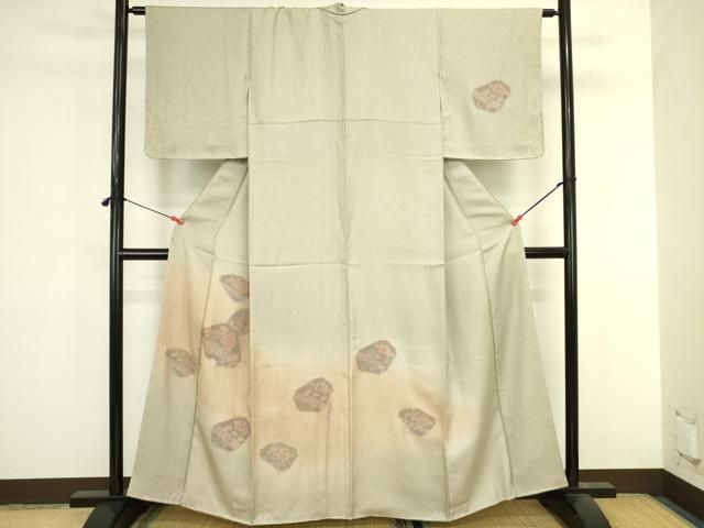 平和屋着物●中国三大刺繍 汕頭刺繍 スワトウ刺繍 総刺繍 訪問着 草花 暈し染め 正絹 逸品 未使用 DABL9044op