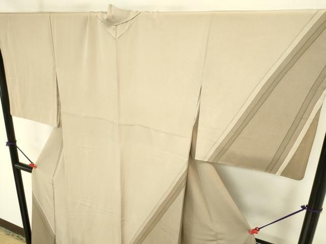 平和屋着物●訪問着 斜縞 ロング丈 正絹 逸品 DABL9055op