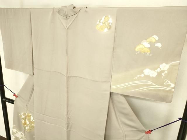 平和屋着物●訪問着 駒刺繍 松竹梅 暈し染め 金彩 正絹 逸品 DABL9056op