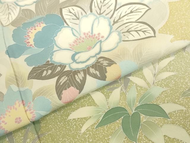 平和屋着物●訪問着 友禅 作家物 草花 暈し染め ロング丈 正絹 逸品 DABL9060op