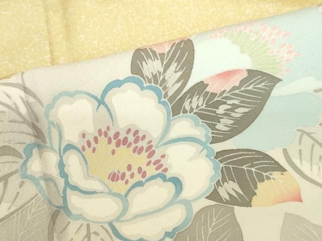 平和屋着物●訪問着 友禅 作家物 草花 暈し染め ロング丈 正絹 逸品 DABL9060op