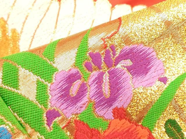 平和屋本店●色打掛 お引きずり 和装 婚礼 結婚式 花嫁 神社挙式 唐織 飛鶴花文 金糸 逸品 DABM1742cd
