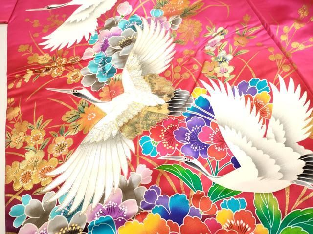 平和屋本店●色打掛 お引きずり 和装 婚礼 結婚式 花嫁 神社挙式 飛鶴花文 暈し染め 金彩 逸品 DABM1753cd
