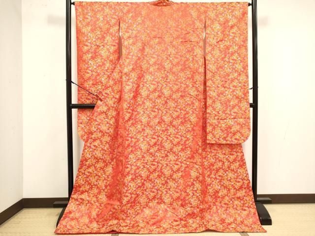 平和屋本店●お引きずり・お引き摺り・引き振袖 和装 結婚式 舞妓 芸妓 芸者 衣装 草花文 金糸 逸品 DABM1761cd
