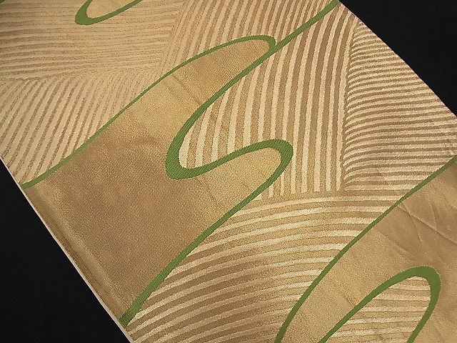 平和屋着物■六通柄袋帯 流水文 金糸 逸品 n-di0001