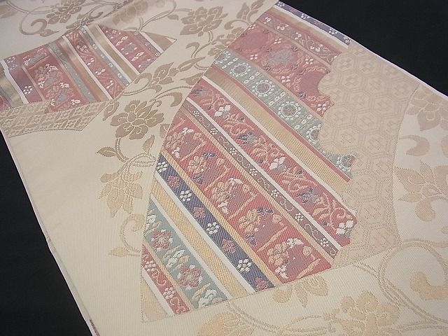平和屋着物■六通柄袋帯 華燭錦 金糸 逸品 n-di0206