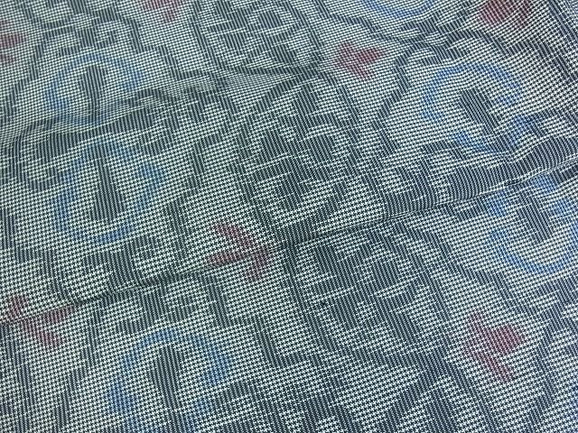 平和屋着物■上質な紬 吉祥花文 逸品 du0678