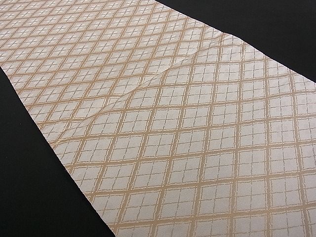 平和屋着物■両面全通柄袋帯 檜垣文 菱文 金銀糸 逸品 du1321
