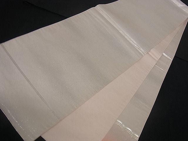 平和屋着物■太鼓柄袋帯 駒刺繍 雲取り文 銀糸 逸品 dy3806