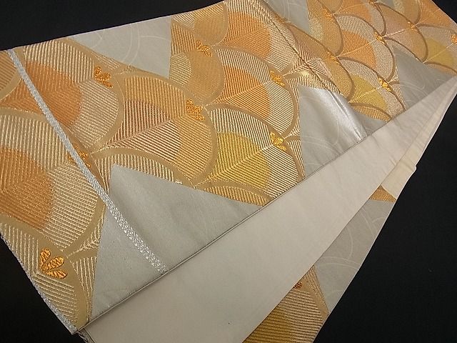 平和屋着物■六通柄袋帯 青海波 金糸 逸品 dy4363