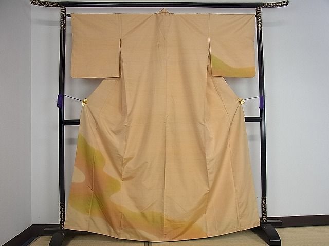平和屋着物■訪問着 紬地 流水文 逸品 dy4869