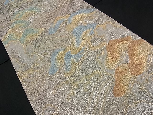 平和屋着物■六通柄袋帯 立波松文 金銀糸 逸品 dy5562
