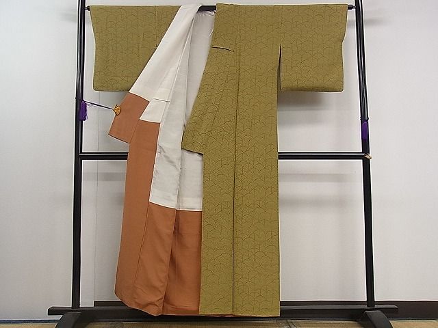 平和屋着物■付下げ 松葉青海波 逸品 dy6345