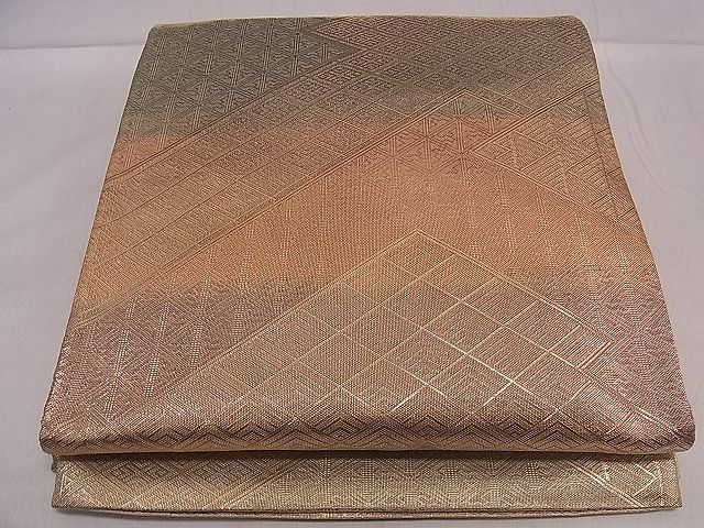平和屋着物■佐賀錦 両面 全通柄袋帯 切嵌文 金糸 逸品 dy6622