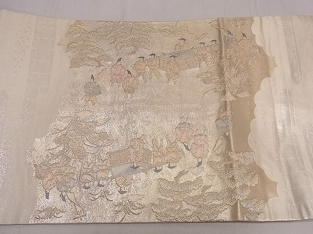 平和屋着物■六通太鼓柄袋帯 大名行列 金糸 逸品 dy6625