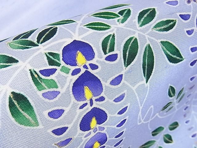 平和屋本店■超希少 東京友禅 久呂田明功 九寸名古屋帯 燕 藤花房 金彩 逸品 DZAA0037kh4 - 平和屋