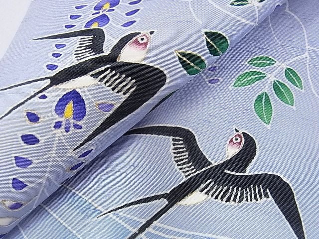 平和屋本店■超希少 東京友禅 久呂田明功 九寸名古屋帯 燕 藤花房 金彩 逸品 DZAA0037kh4 - 平和屋