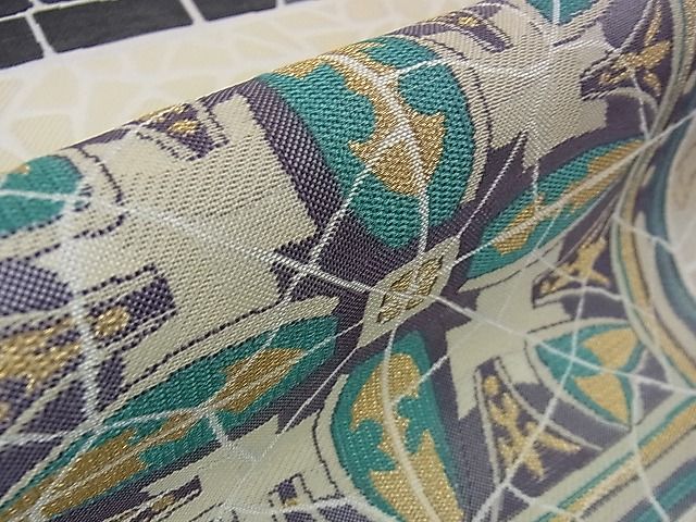 平和屋本店■極上 西陣の名門 加納幸謹製 両面六通柄袋帯 吉祥文様 金糸 証紙付き 逸品 DZAA0185kh4 - 平和屋