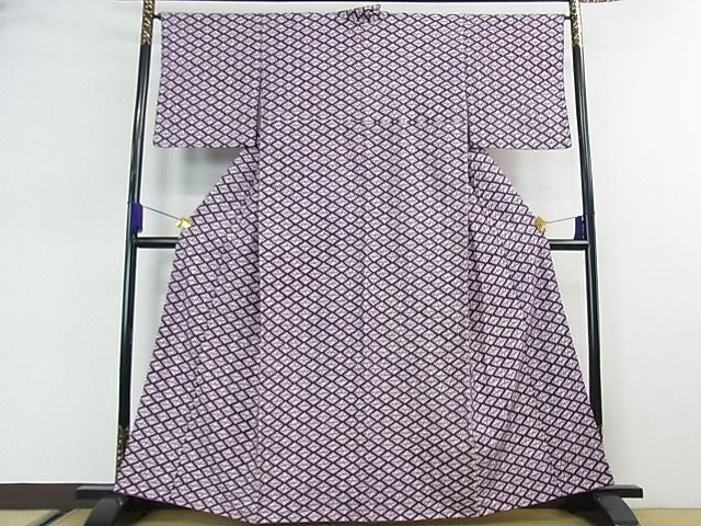 平和屋本店■極上 岩手の匠 草紫堂 南部絞り 紫根染 綿 菱文 逸品 DZAA0472kh4 - 平和屋