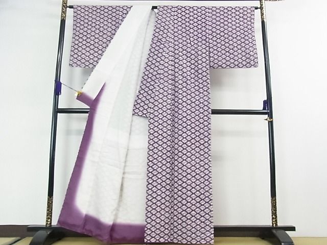 平和屋本店■極上 岩手の匠 草紫堂 南部絞り 紫根染 綿 菱文 逸品 DZAA0472kh4 - 平和屋