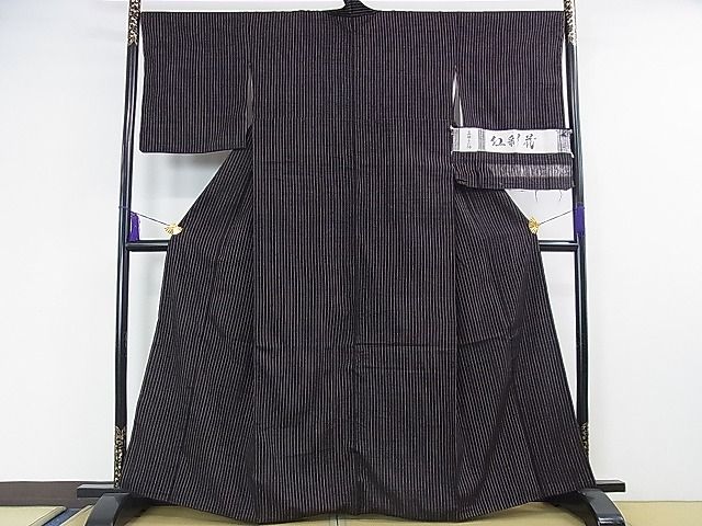 平和屋本店■極上 置賜紬 真綿手引紬 よねざわ新田 紅彩花 鈴乃屋扱い 証紙付き 逸品 DZAA0478kh4 - 平和屋