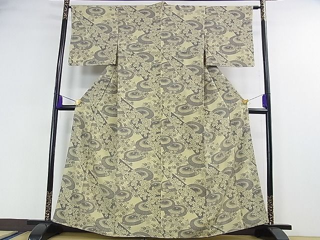 平和屋本店■極上 人間国宝 小宮康孝 江戸小紋 番傘 舞桜 鮫小紋柄 三越扱い 逸品 DZAA0581kh4 - 平和屋