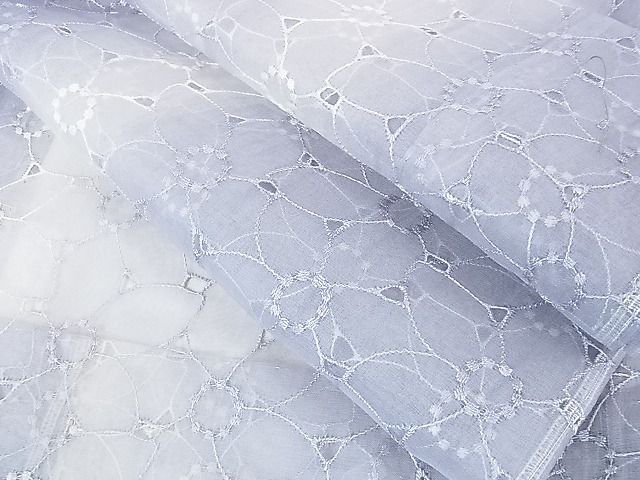平和屋本店■極上 シルクオーガンジー 道中着 スリーシーズン 春夏秋 塵除け 刺繍 花繋ぎ 暈し染め 残布付き 逸品 未使用 DZAA0742kh4 - 平和屋