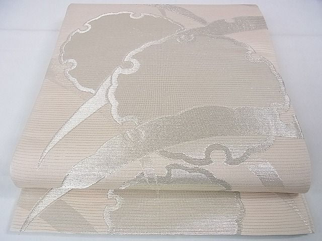 平和屋本店■極上 夏物 西陣 川島織物 六通柄 本袋帯 雪輪雪芝文 銀糸 逸品 未使用 DZAA0908kh4 - 平和屋