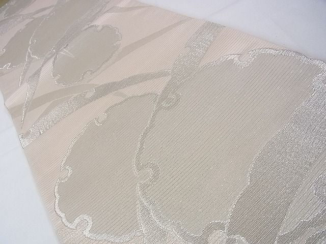 平和屋本店■極上 夏物 西陣 川島織物 六通柄 本袋帯 雪輪雪芝文 銀糸 逸品 未使用 DZAA0908kh4 - 平和屋