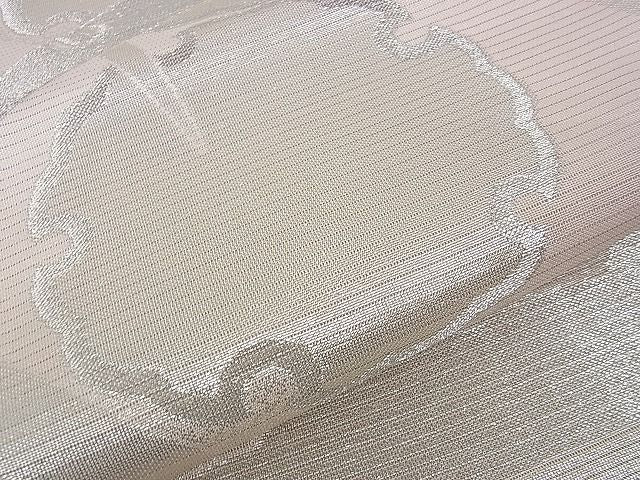 平和屋本店■極上 夏物 西陣 川島織物 六通柄 本袋帯 雪輪雪芝文 銀糸 逸品 未使用 DZAA0908kh4 - 平和屋