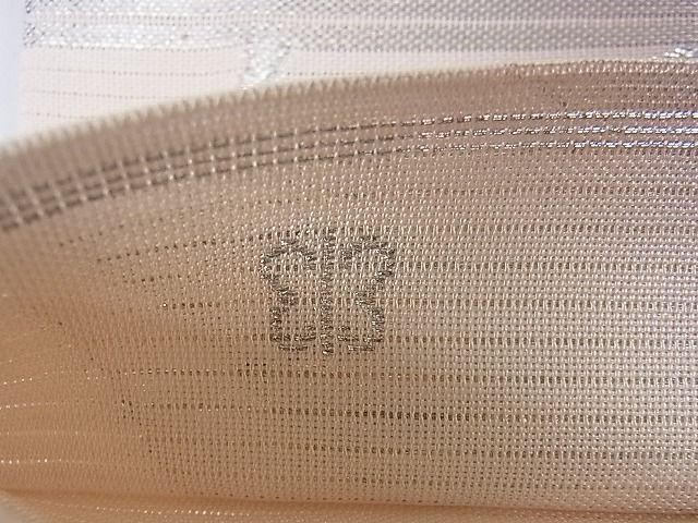 平和屋本店■極上 夏物 西陣 川島織物 六通柄 本袋帯 雪輪雪芝文 銀糸 逸品 未使用 DZAA0908kh4 - 平和屋