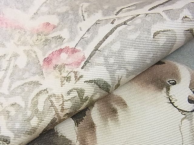 平和屋本店■極上 太鼓柄京袋帯 長沢芦雪 狗児図 手描き 逸品 DZAA0928kh4 - 平和屋