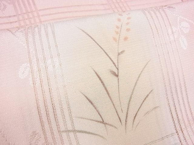 平和屋本店■夏物 和装小物 帯締め・帯揚げセット 縦絽 格子草花文 くみひも 逸品 未使用 DZAA10181kh4 - 平和屋
