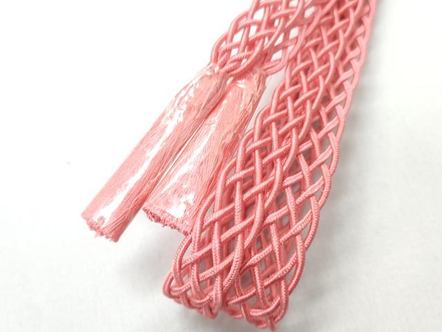 平和屋本店*夏物 和装小物 帯締め・帯揚げセット 絽 麻の葉地紋 逸品 未使用 DZAA10265kh4