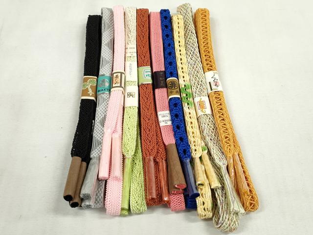 平和屋本店■夏物 和装小物 帯締め10本 逸品 未使用 DZAA10358kh5