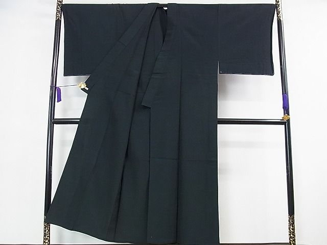 平和屋本店■極上 男性 お召 単衣 アンサンブル キングサイズ 褐返色×柳茶色 三越扱い 逸品 未使用 DZAA1036kh4 - 平和屋