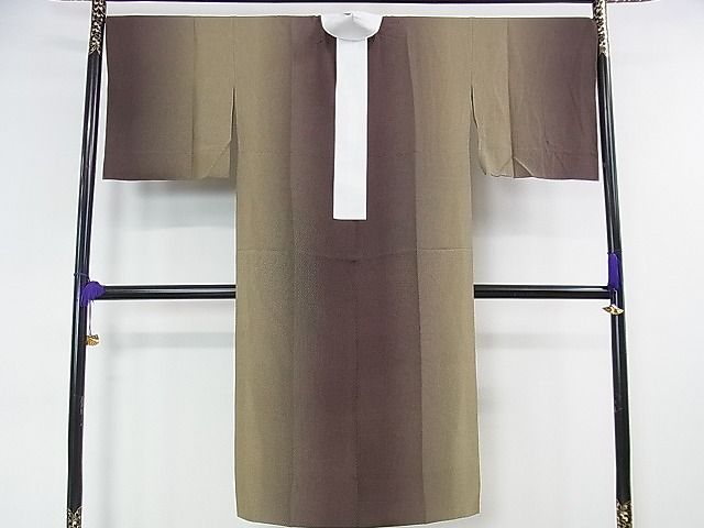 平和屋本店■上質な長襦袢 単衣 市松文様 暈し染め 逸品 未使用 DZAA1038kh4 - 平和屋