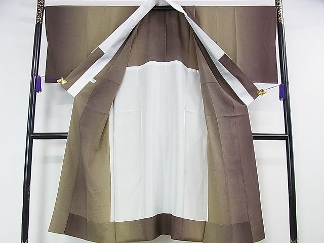 平和屋本店■上質な長襦袢 単衣 市松文様 暈し染め 逸品 未使用 DZAA1038kh4 - 平和屋