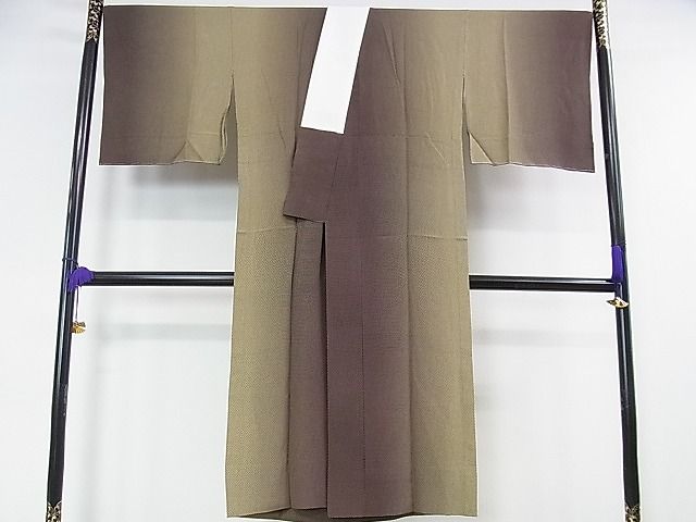 平和屋本店■上質な長襦袢 単衣 市松文様 暈し染め 逸品 未使用 DZAA1038kh4 - 平和屋