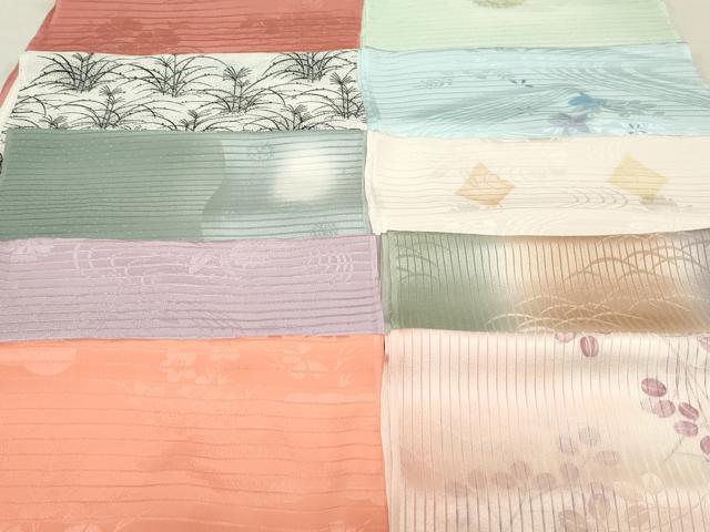 平和屋本店■夏物 和装小物 帯揚げ10枚 逸品 未使用 DZAA10538kh5
